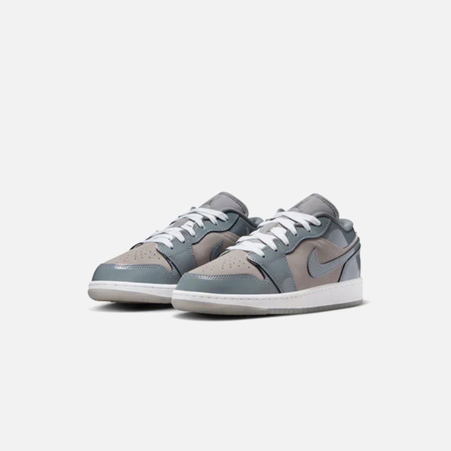Kids Kith Jordan GS Air Jordan 1 Low SE - Medium Grey / White / Cool Grey