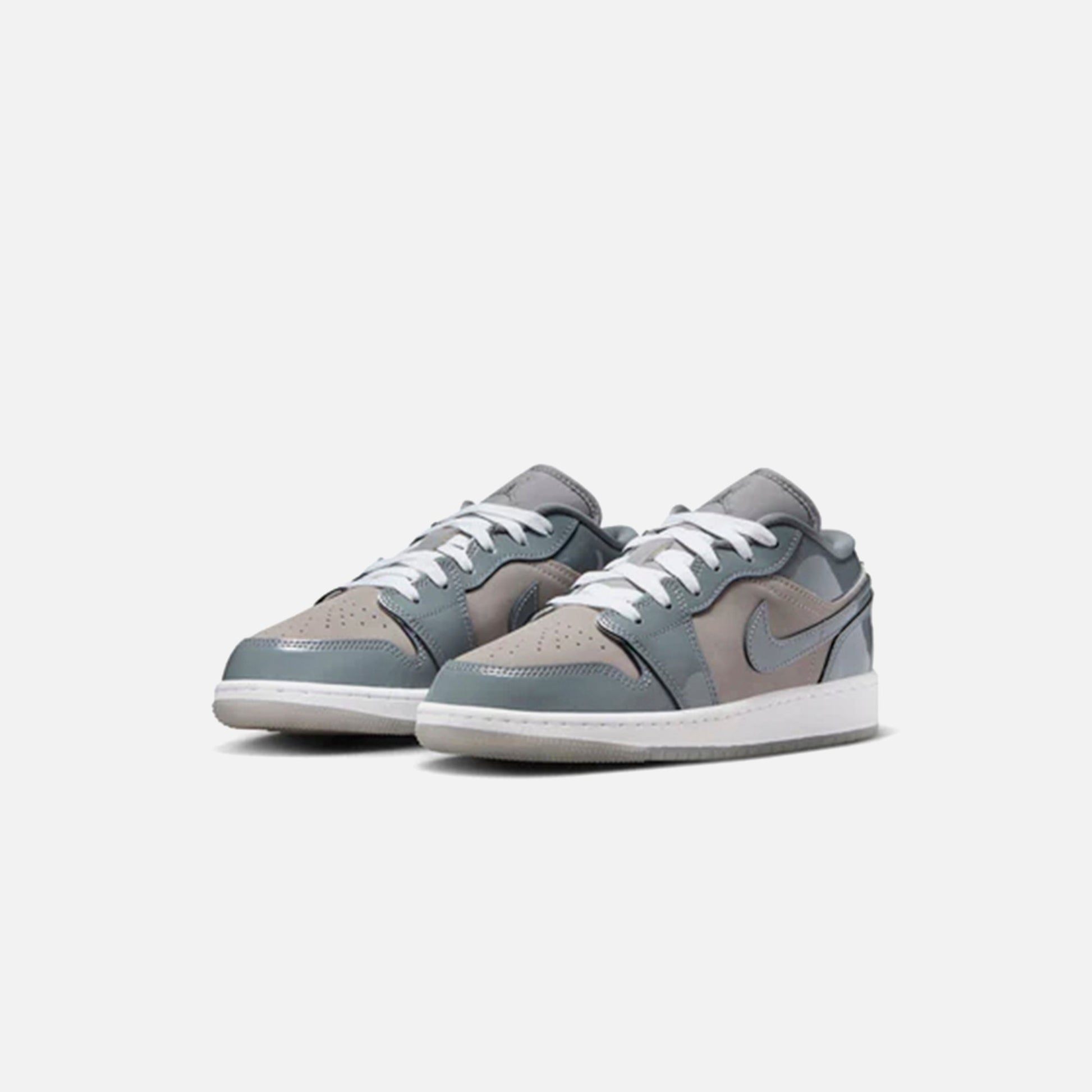 Kids Kith Jordan GS Air Jordan 1 Low SE - Medium Grey / White / Cool Grey