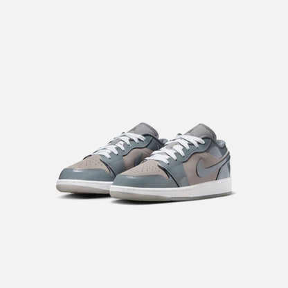 Kids Kith Jordan GS Air Jordan 1 Low SE - Medium Grey / White / Cool Grey