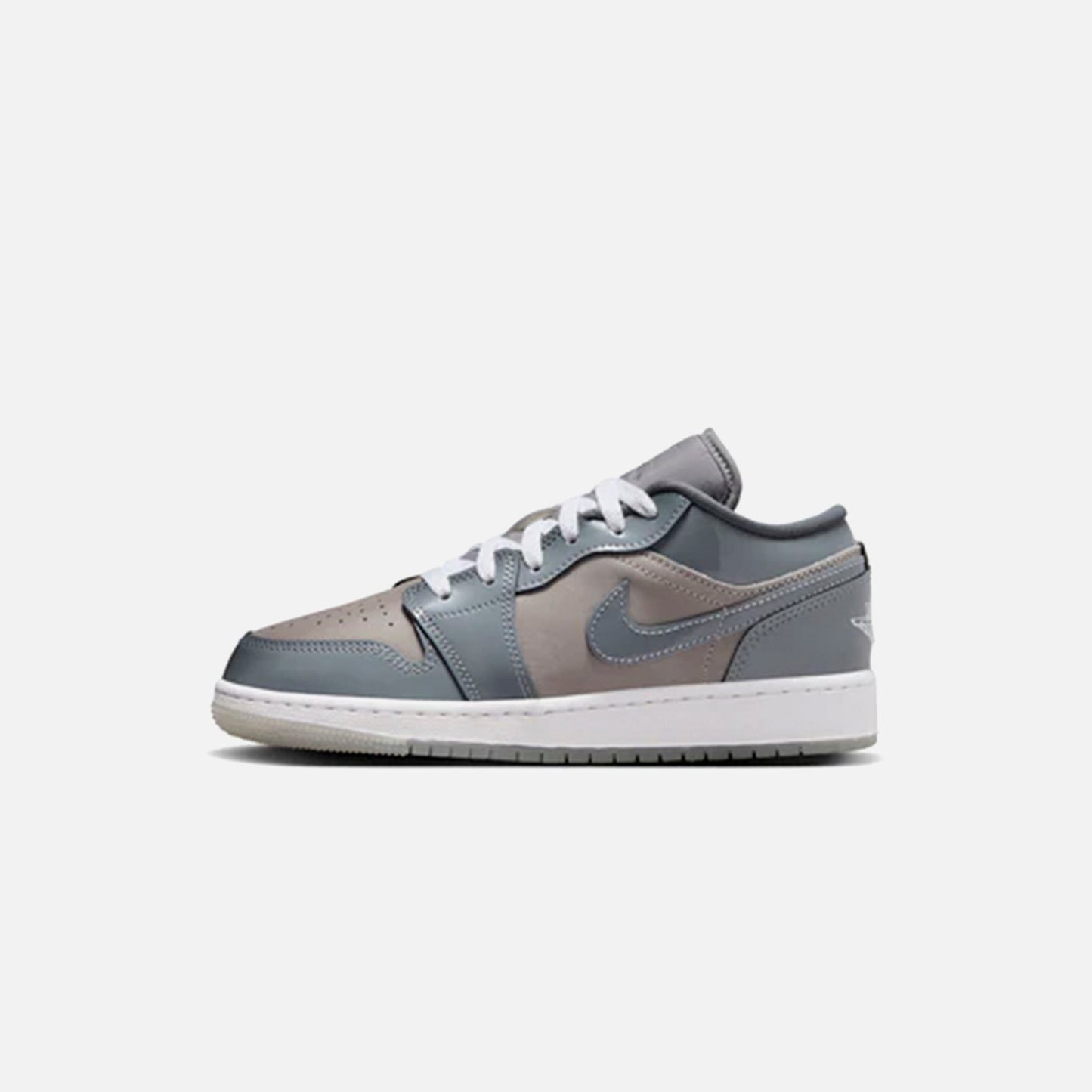 Kids Kith Jordan GS Air Jordan 1 Low SE - Medium Grey / White / Cool Grey