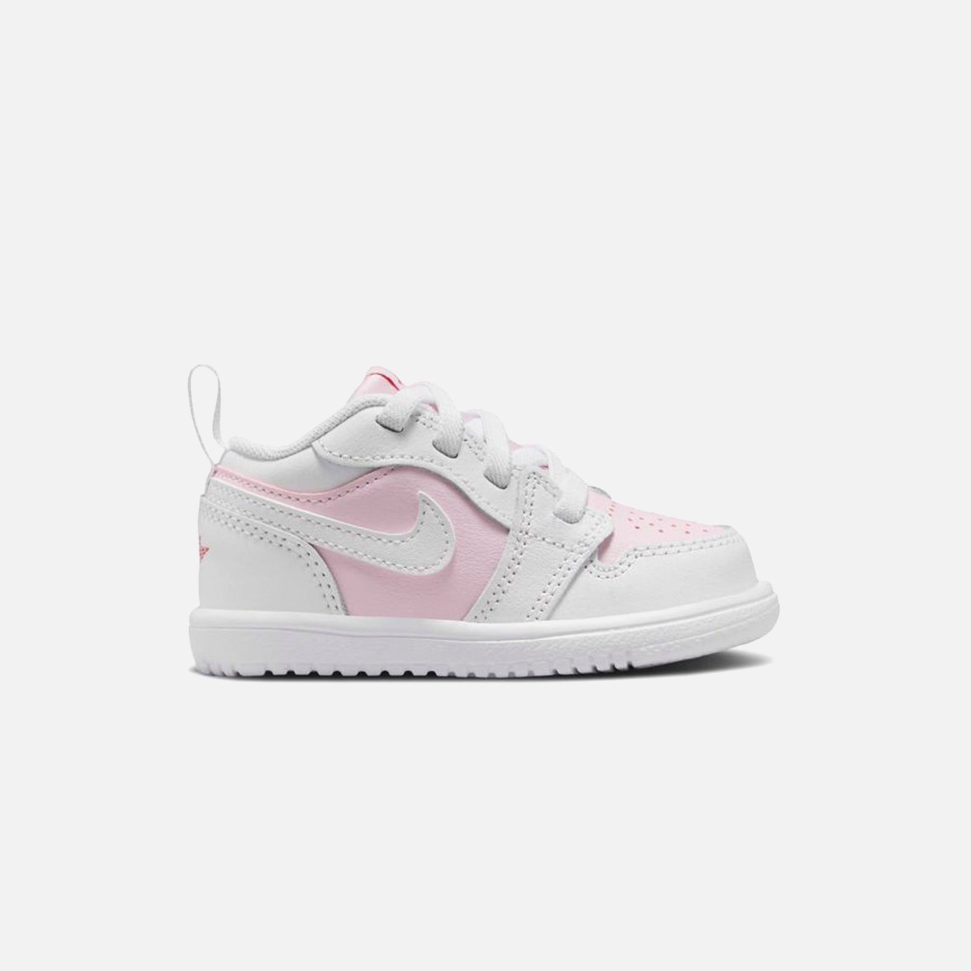 Kids Kith Jordan TD Jordan 1 Low - Pink Foam / White / Fire Red