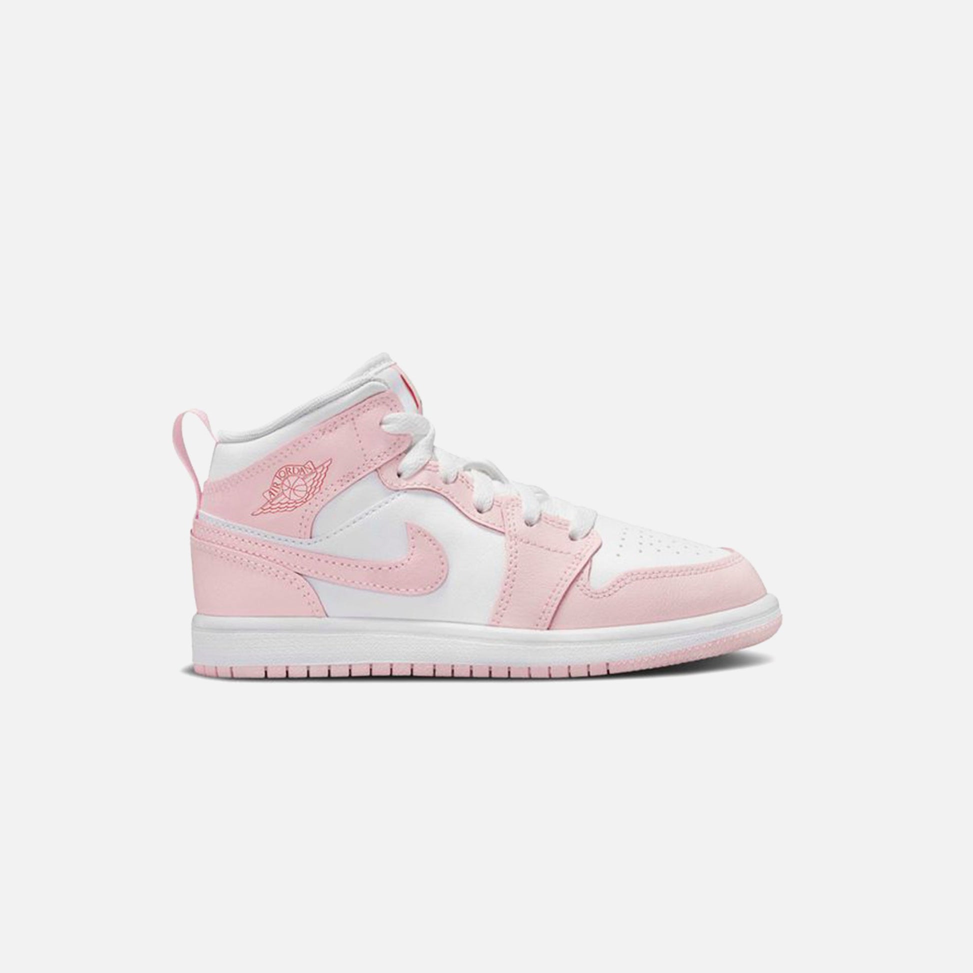 Kids Kith Jordan PS Air Jordan 1 Mid - Pink Foam / White / Fire Red