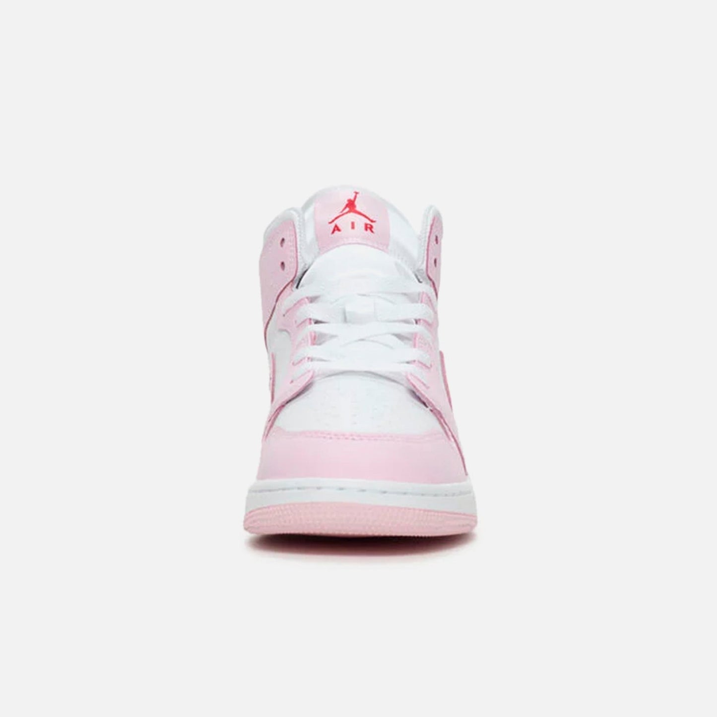 Kids Kith Jordan GS Air Jordan 1 Mid - Pink Foam / White / Fire Red