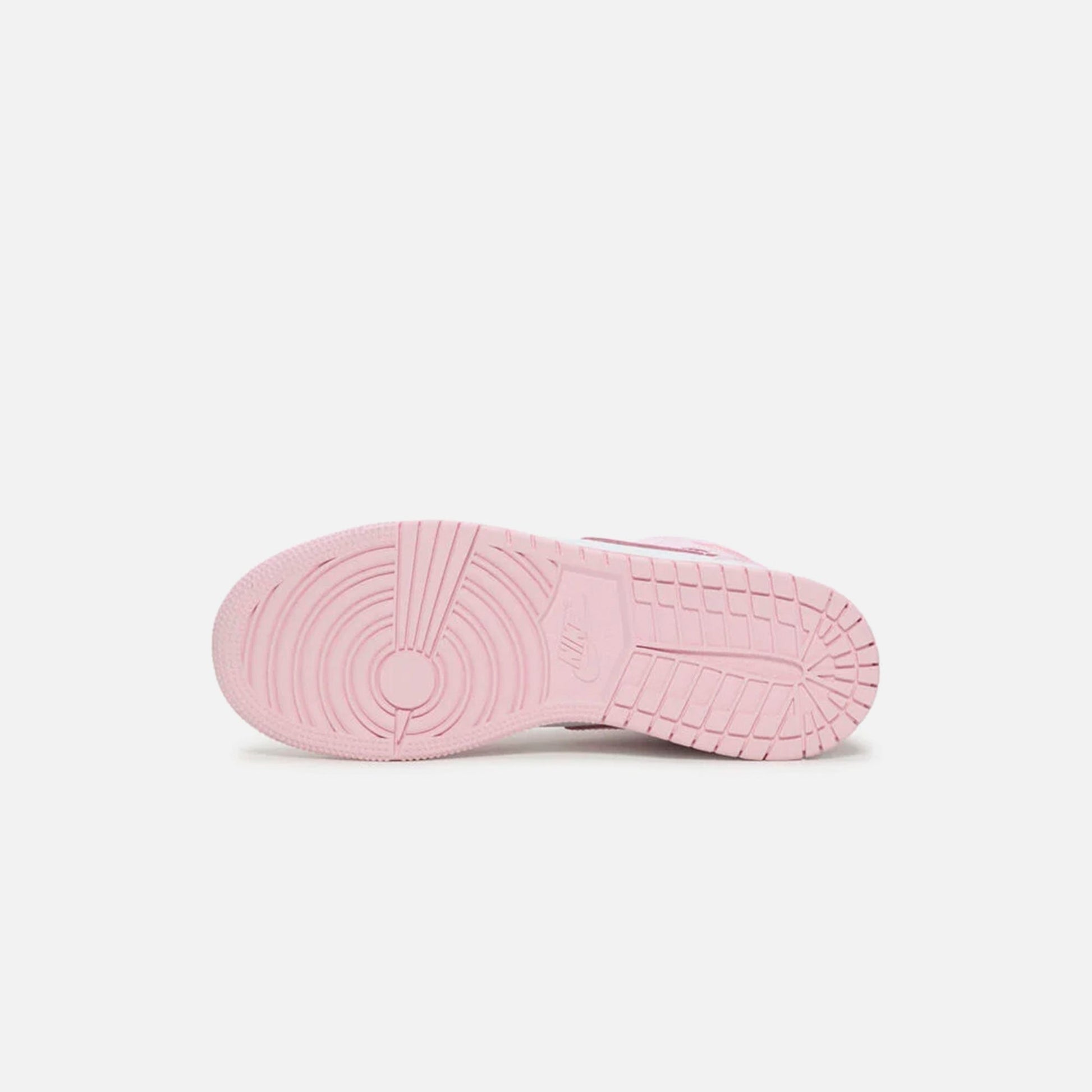 Kids Kith Jordan GS Air Jordan 1 Mid - Pink Foam / White / Fire Red