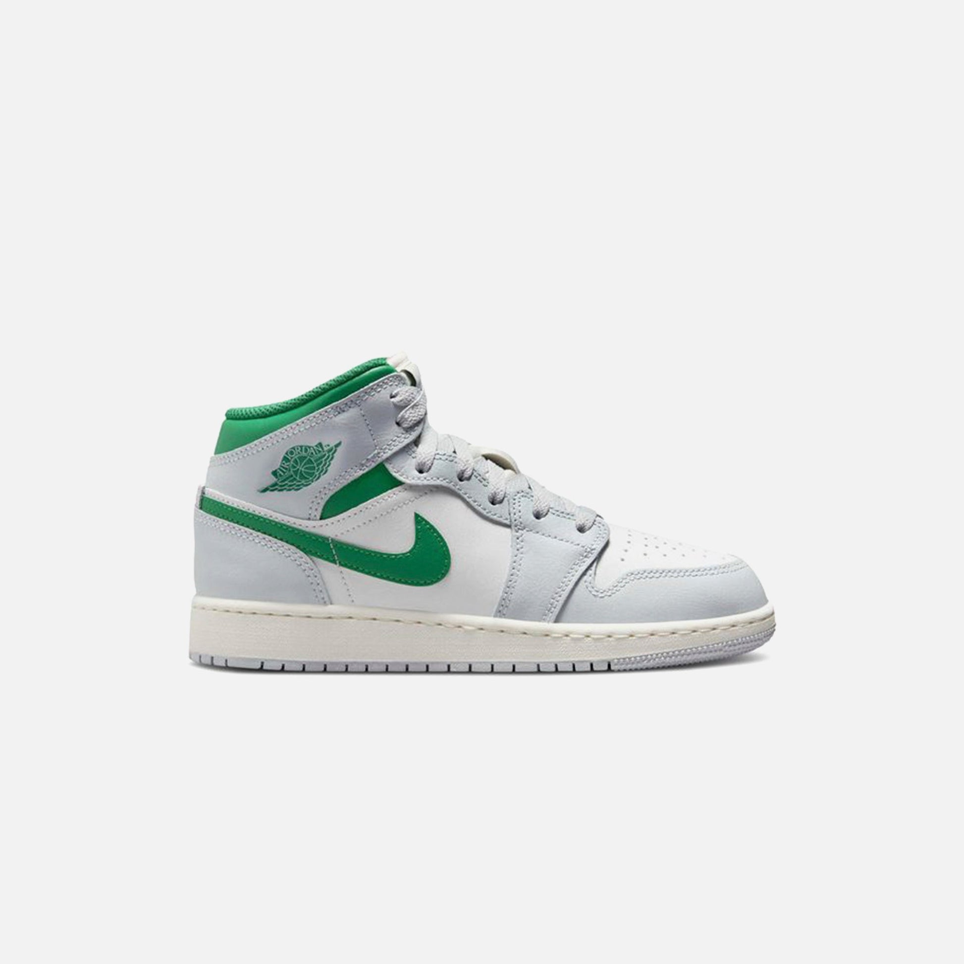 Kids|Men Kith Jordan GS Air Jordan 1 Mid - Summit White /Pine Green / Pure Platinum