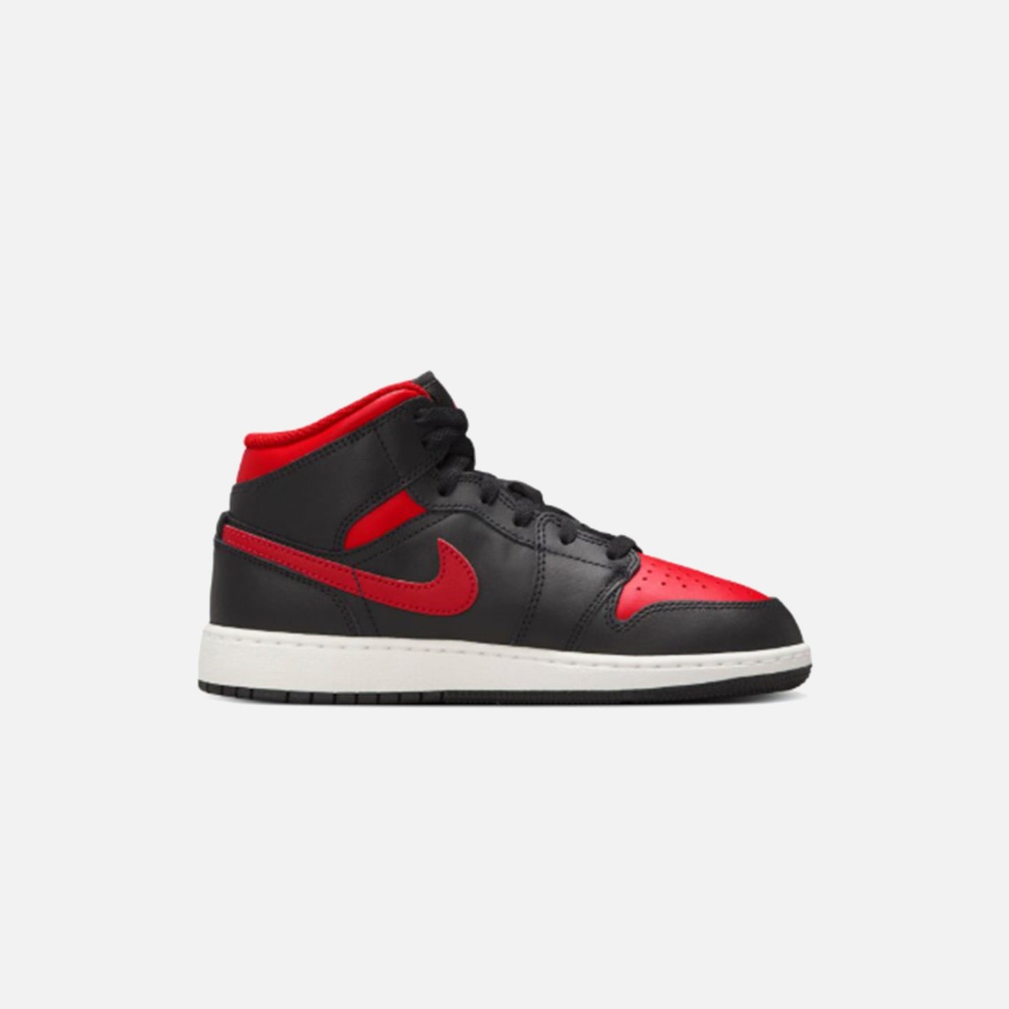 Kids Kith Jordan GS Air Jordan 1 Mid Bg - Black / Varsity Red / Summit White