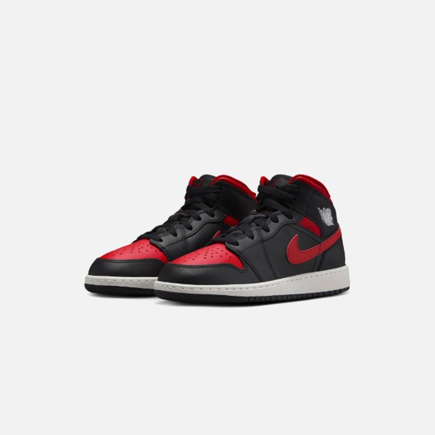 Kids Kith Jordan GS Air Jordan 1 Mid Bg - Black / Varsity Red / Summit White