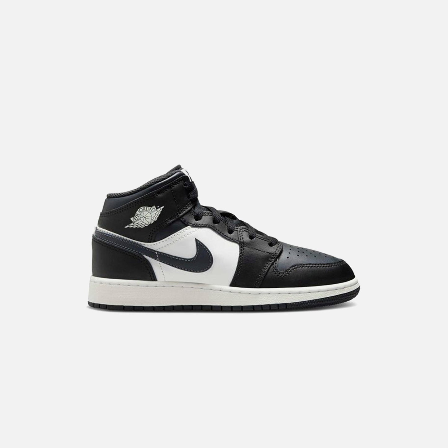 Kids Kith Jordan GS Air Jordan 1 Mid - Black / Summit White / Off Noir