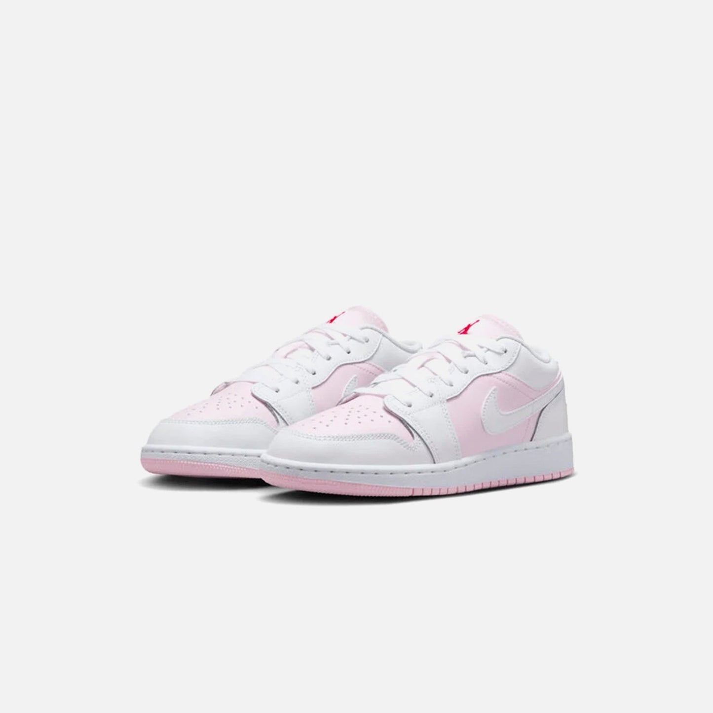 Kids Kith Jordan GS Air Jordan 1 Low - Pink Foam / White / Fire Red
