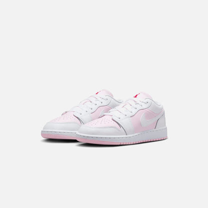 Kids Kith Jordan GS Air Jordan 1 Low - Pink Foam / White / Fire Red