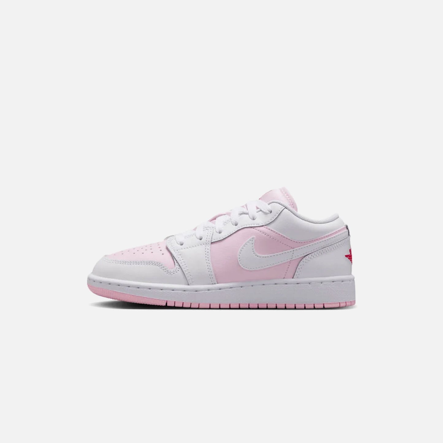 Kids Kith Jordan GS Air Jordan 1 Low - Pink Foam / White / Fire Red