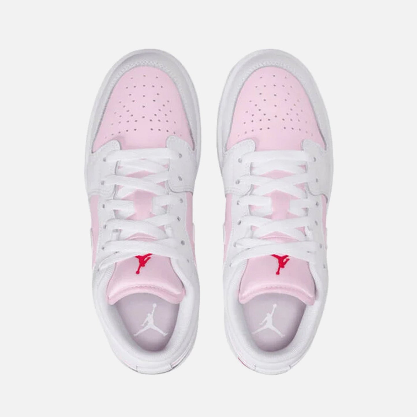 Kids Kith Jordan GS Air Jordan 1 Low - Pink Foam / White / Fire Red
