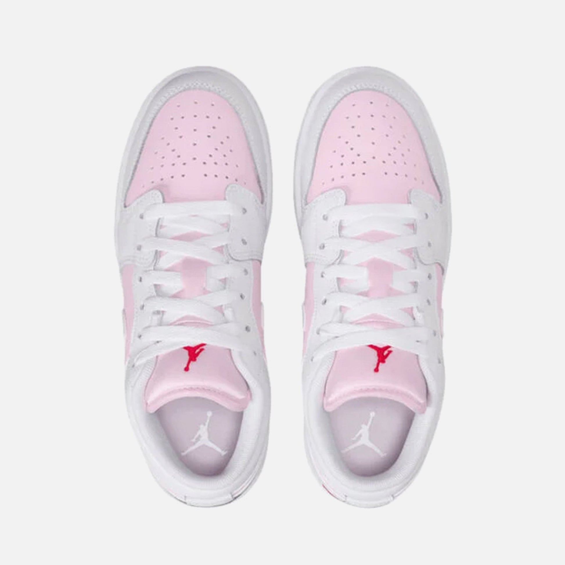 Kids Kith Jordan GS Air Jordan 1 Low - Pink Foam / White / Fire Red