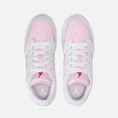 Kids Kith Jordan GS Air Jordan 1 Low - Pink Foam / White / Fire Red