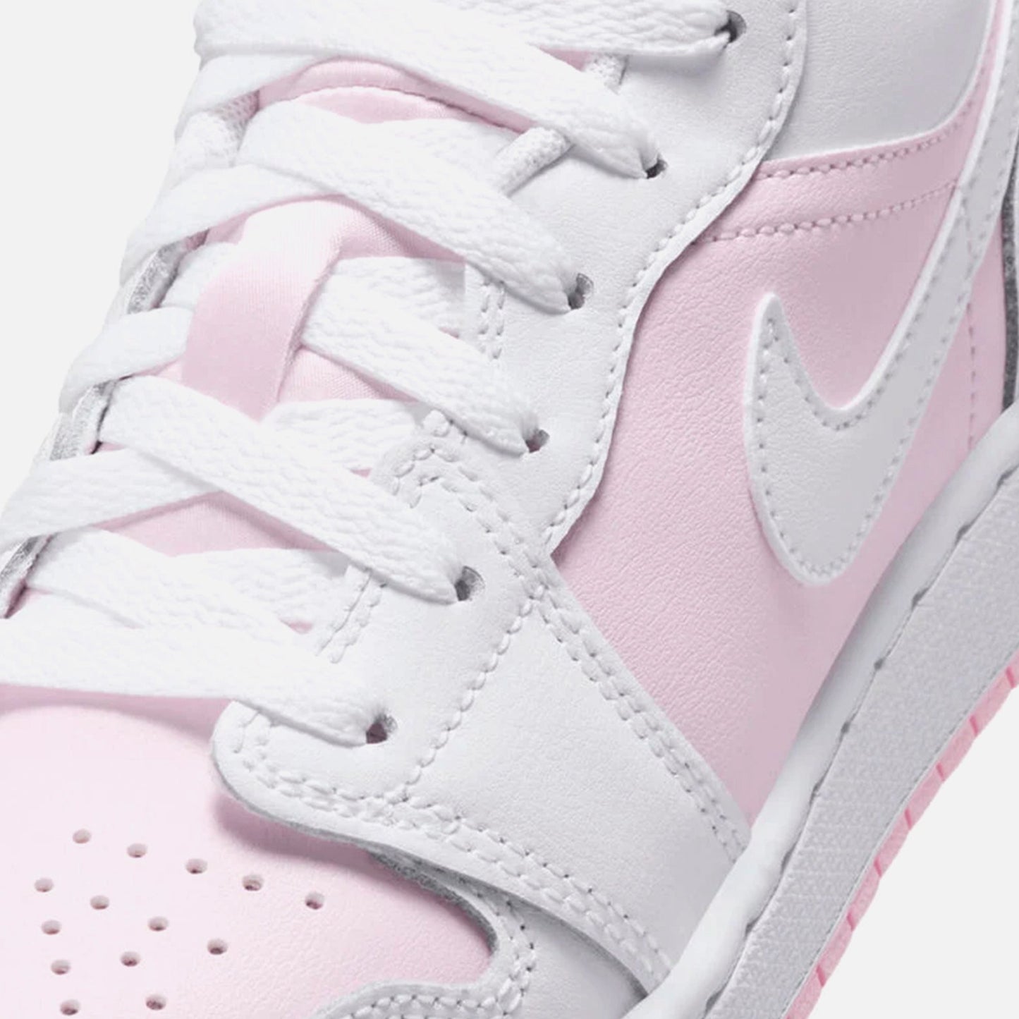 Kids Kith Jordan GS Air Jordan 1 Low - Pink Foam / White / Fire Red