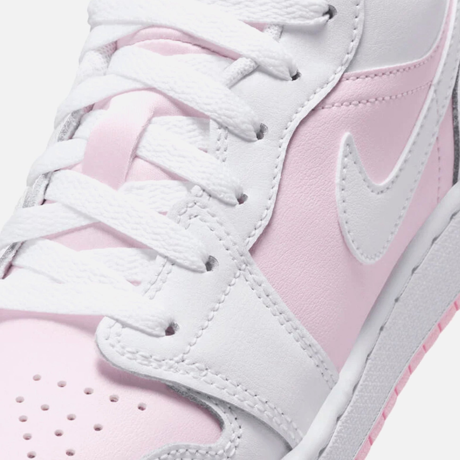 Kids Kith Jordan GS Air Jordan 1 Low - Pink Foam / White / Fire Red