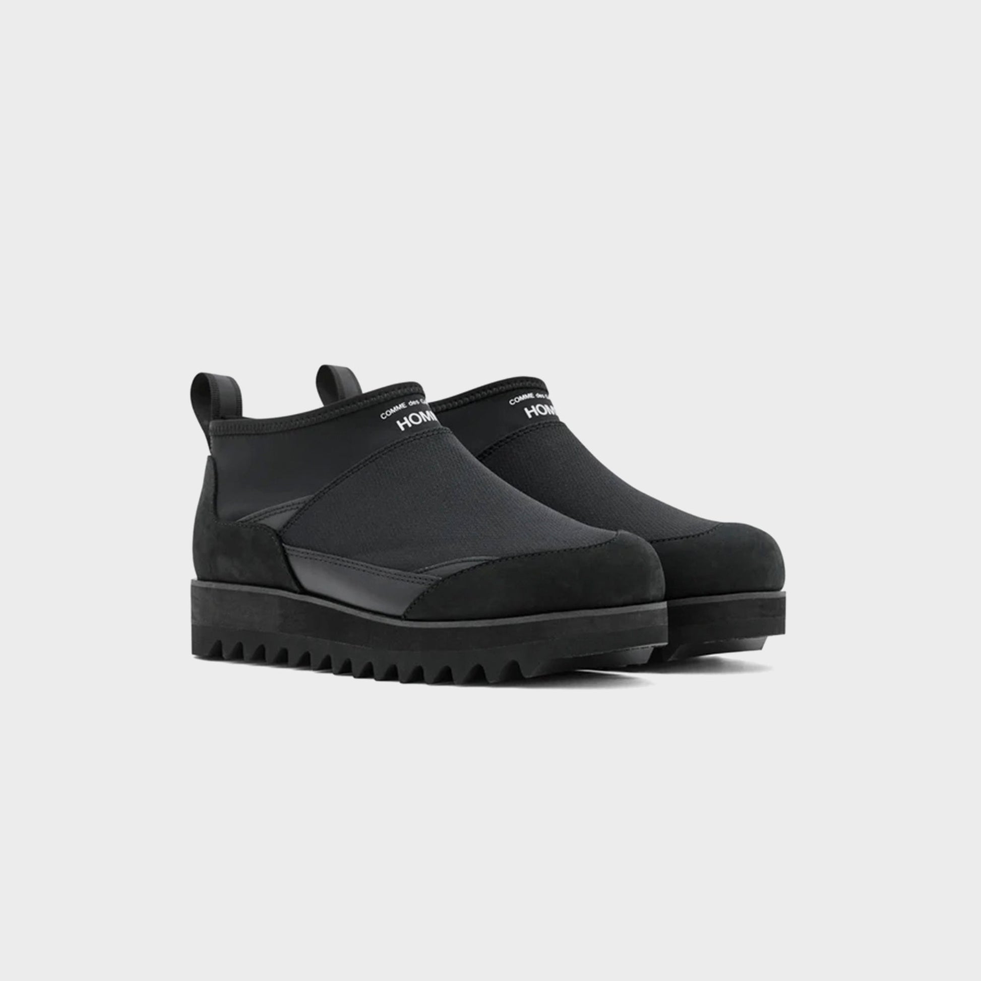 Men Kith CDG Homme Oil Smooth Ripstop Leather Boot - Black
