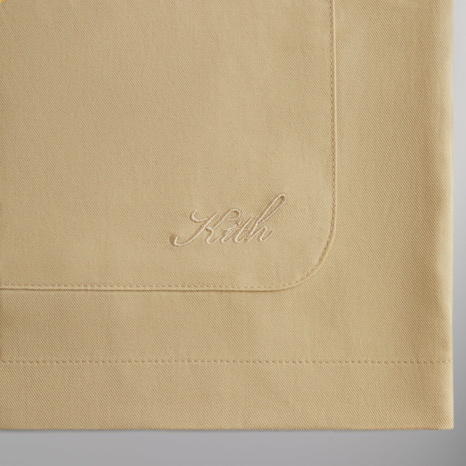 Men Kith Kith Silk Cotton Long Sleeve Boxy Collar Overshirt - Arete