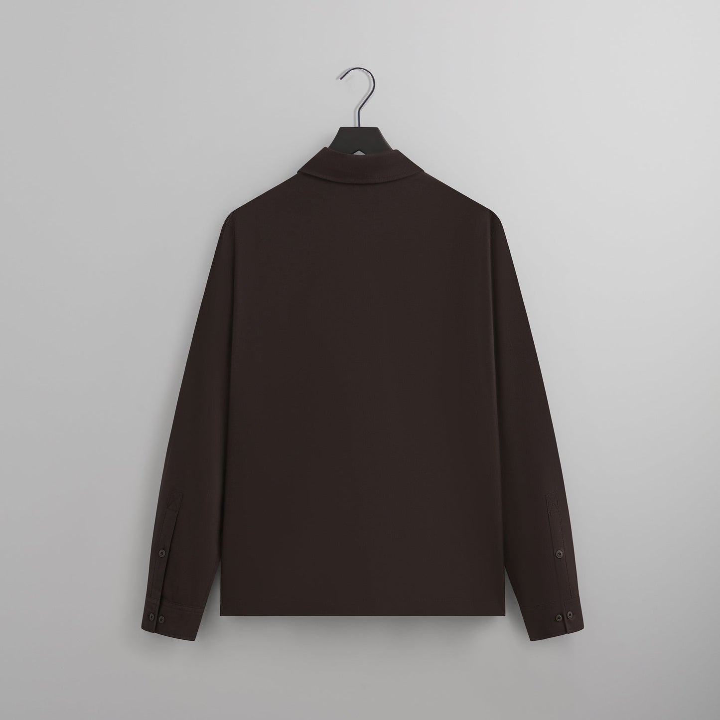 Men Kith Kith Silk Cotton Long Sleeve Boxy Collar Overshirt - Incognito