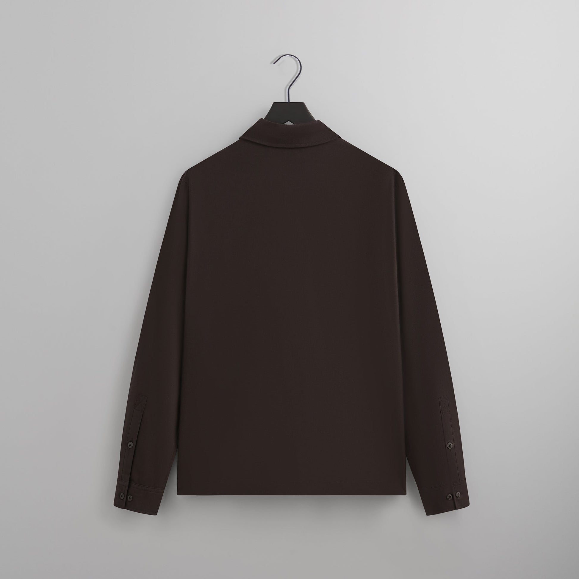 Men Kith Kith Silk Cotton Long Sleeve Boxy Collar Overshirt - Incognito