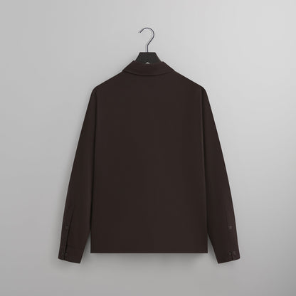 Men Kith Kith Silk Cotton Long Sleeve Boxy Collar Overshirt - Incognito