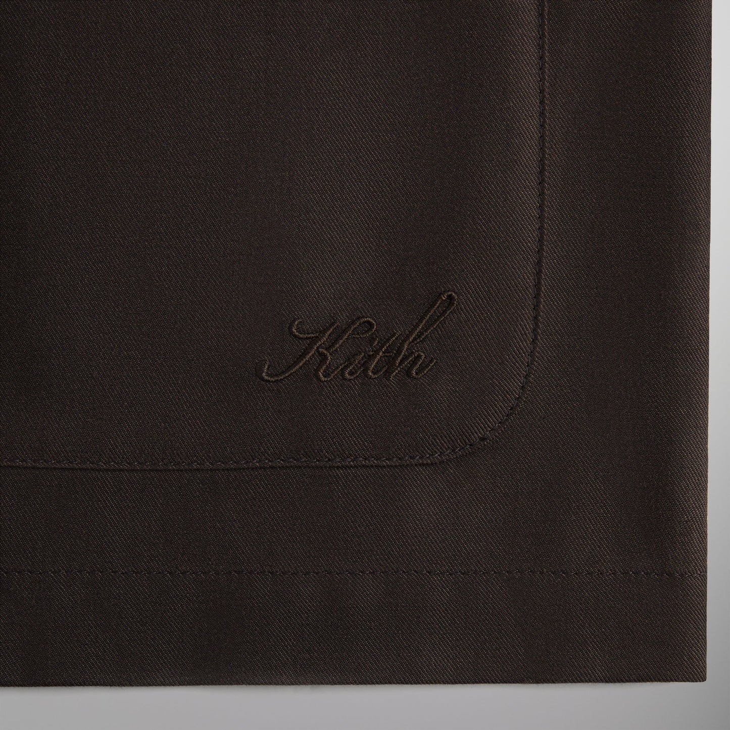 Men Kith Kith Silk Cotton Long Sleeve Boxy Collar Overshirt - Incognito