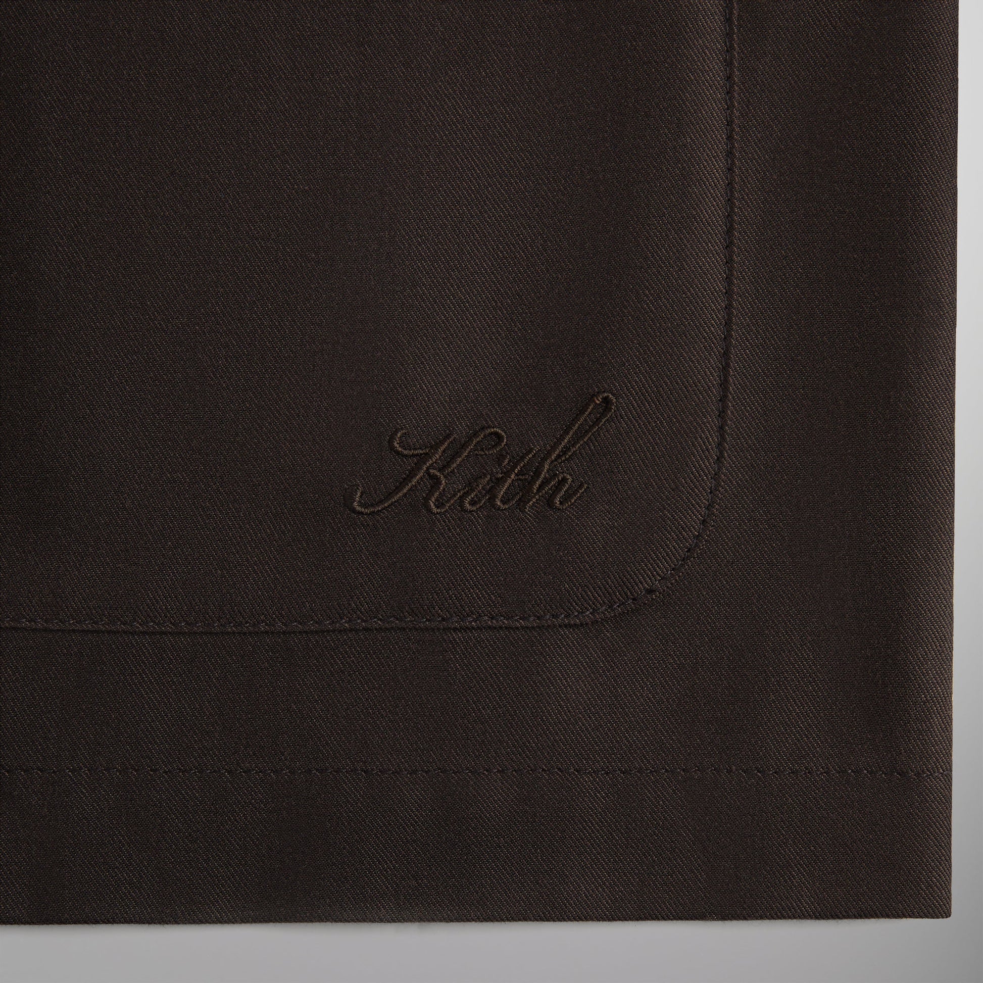 Men Kith Kith Silk Cotton Long Sleeve Boxy Collar Overshirt - Incognito