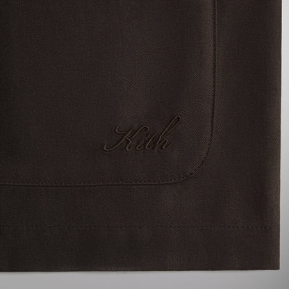 Men Kith Kith Silk Cotton Long Sleeve Boxy Collar Overshirt - Incognito