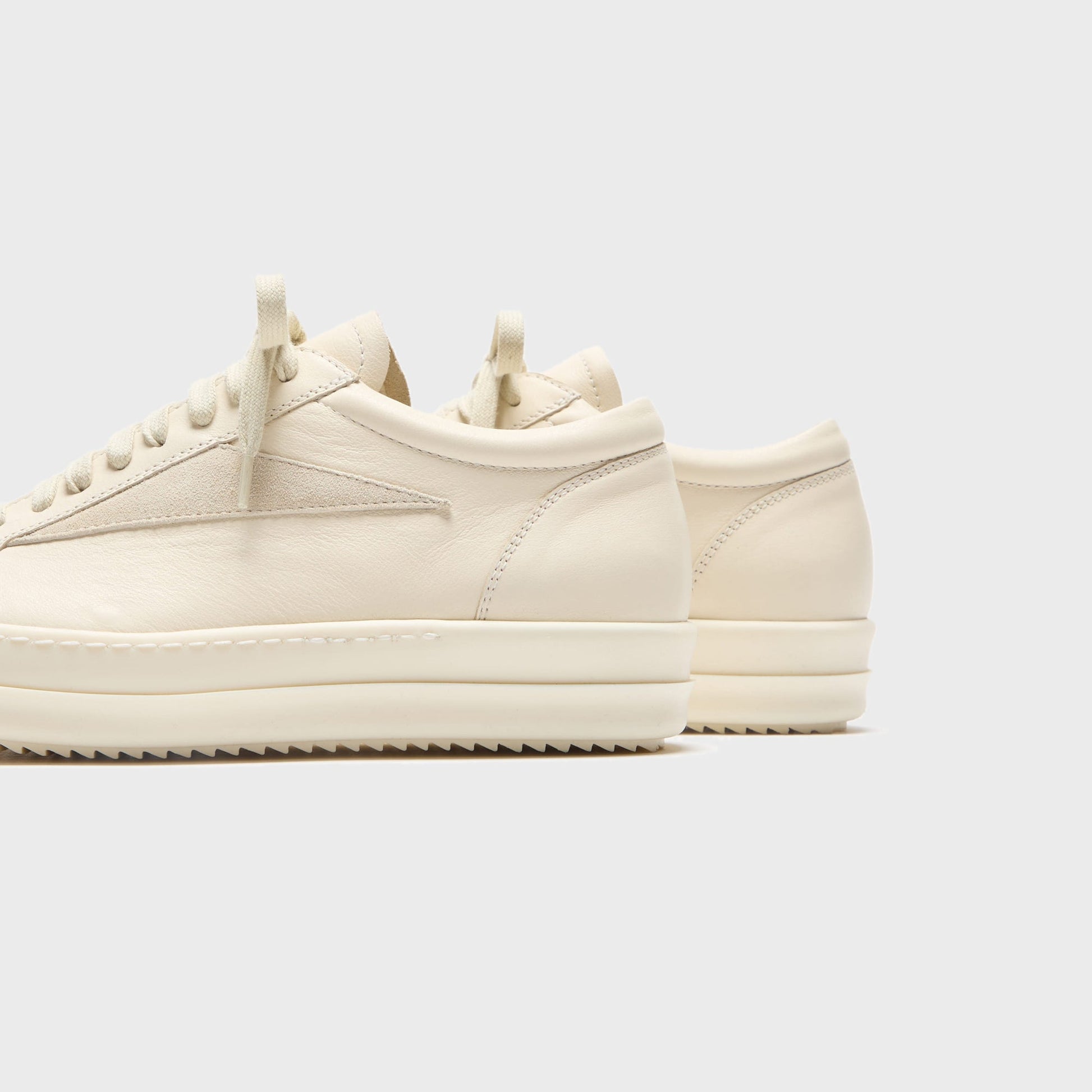Men Kith Rick Owens Vintage Sneaks - Scarpe In Pelle Milk / Milk / Milk