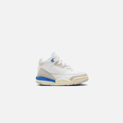 Kids Kith Jordan TD Air Jordan 3 Retro - Summit White / Hydrogen Blue Leg