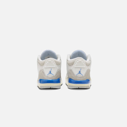 Kids Kith Jordan TD Air Jordan 3 Retro - Summit White / Hydrogen Blue Leg