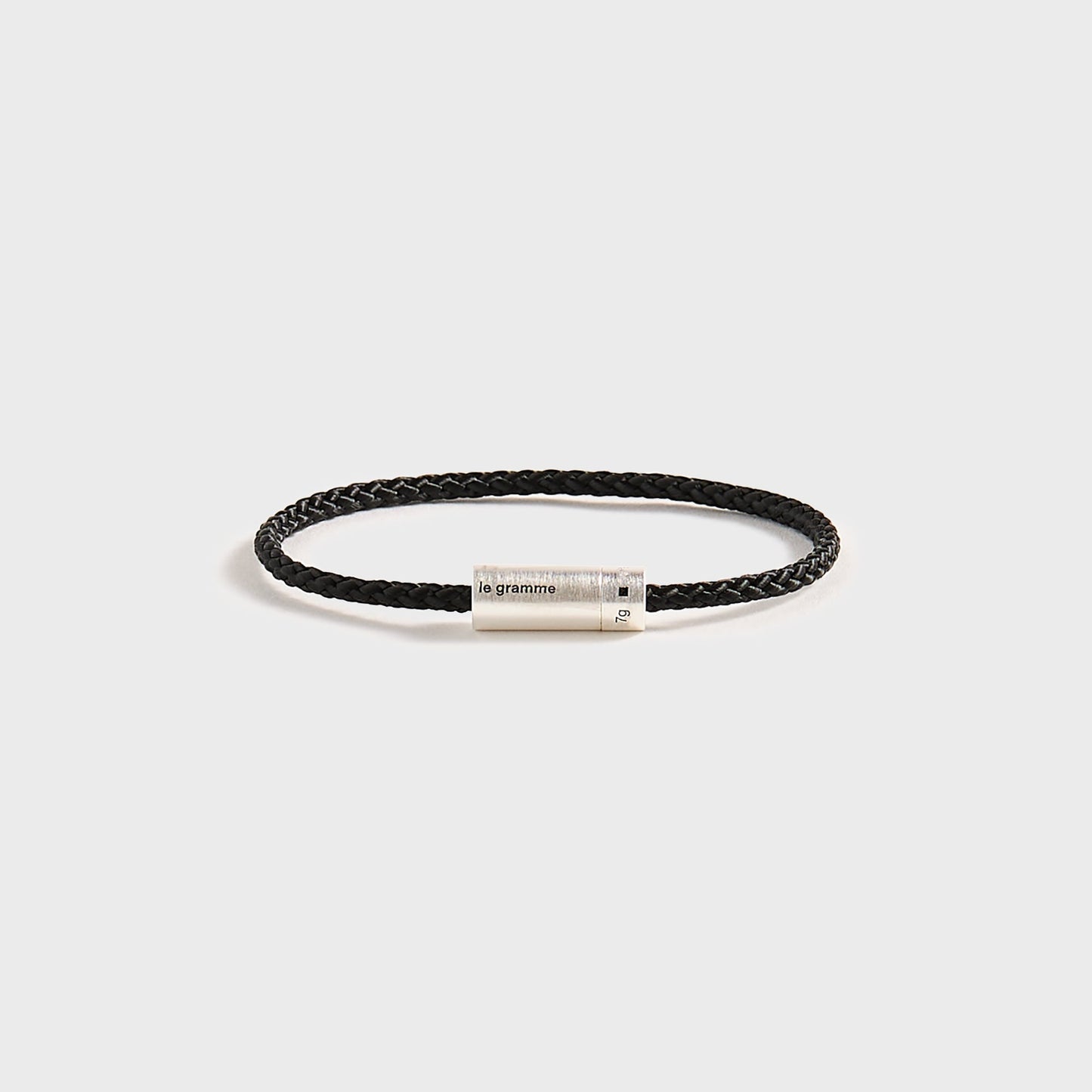 Men Kith Le Gramme 7g Brushed Nato Cable Bracelet - Silver / Black