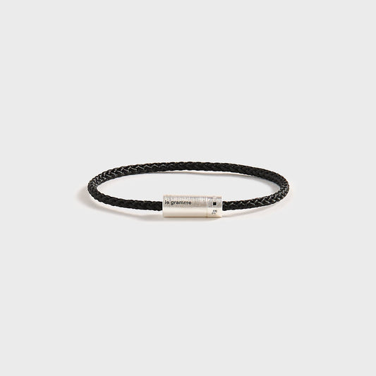 Men Kith Le Gramme 7g Brushed Nato Cable Bracelet - Silver / Black
