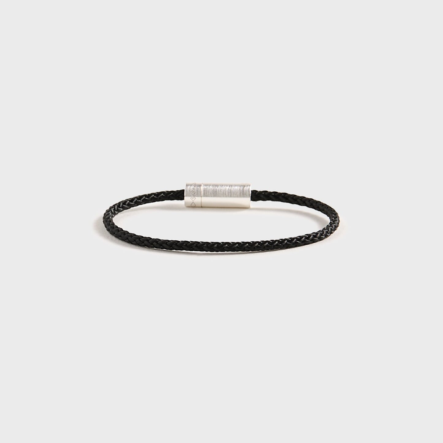 Men Kith Le Gramme 7g Brushed Nato Cable Bracelet - Silver / Black