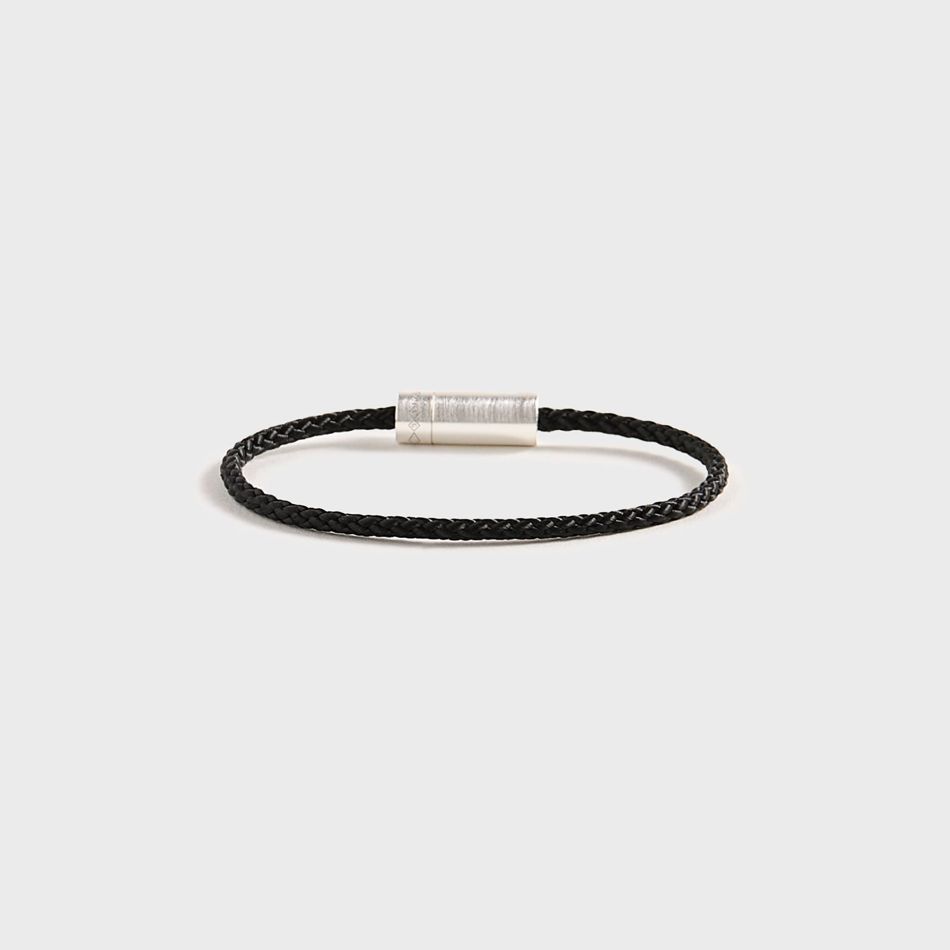 Men Kith Le Gramme 7g Brushed Nato Cable Bracelet - Silver / Black
