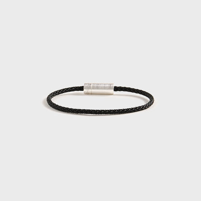 Men Kith Le Gramme 7g Brushed Nato Cable Bracelet - Silver / Black