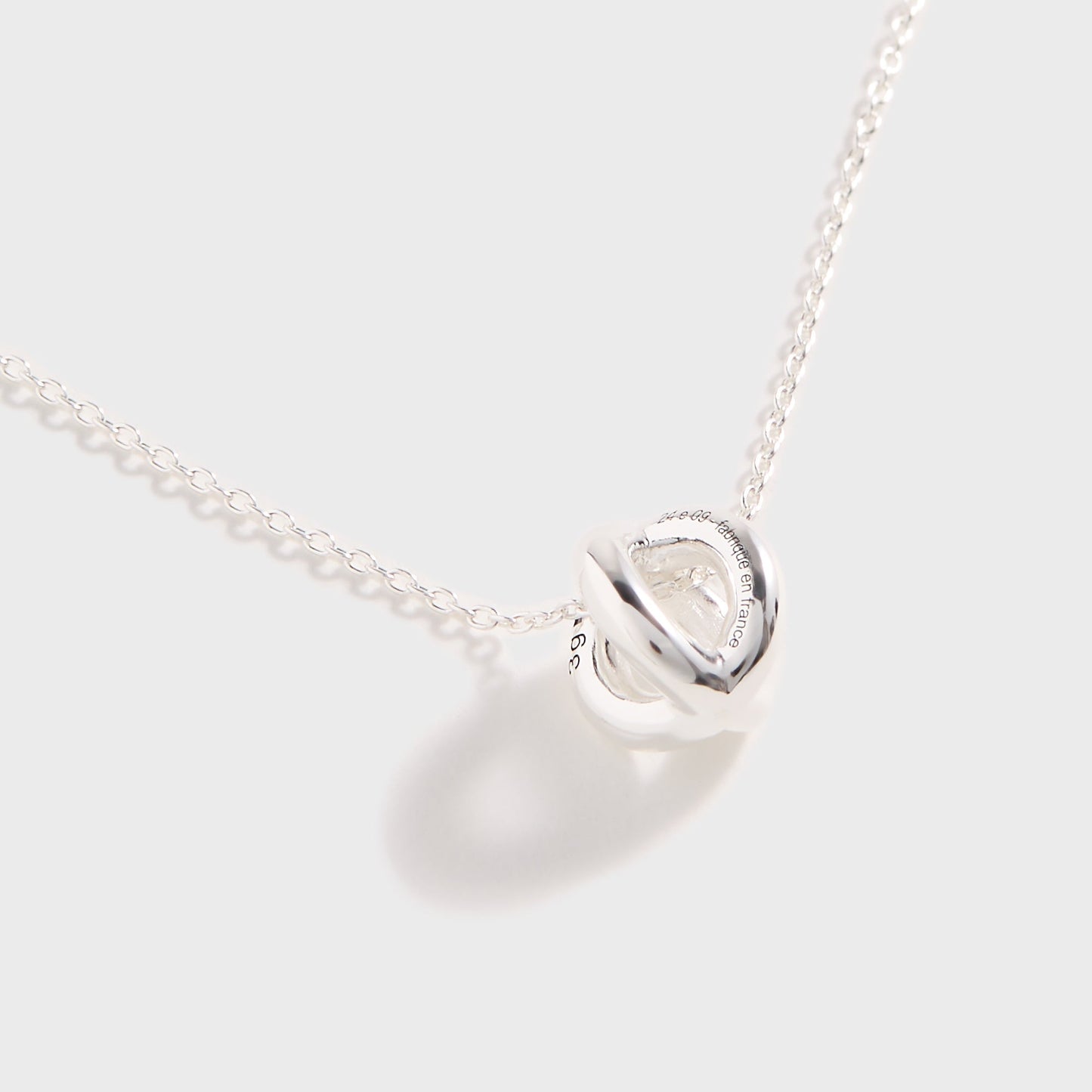 Men Kith Le Gramme 3g Polished Sterling Silver Entrelacs Pendant And Chain Neck