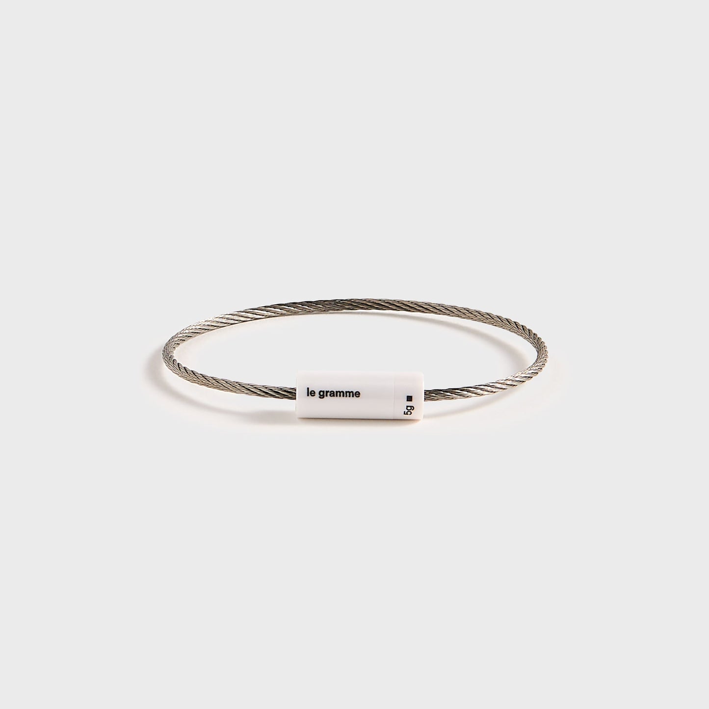 Men Kith Le Gramme 5g Brushed White Ceramic Cable Bracelet - White