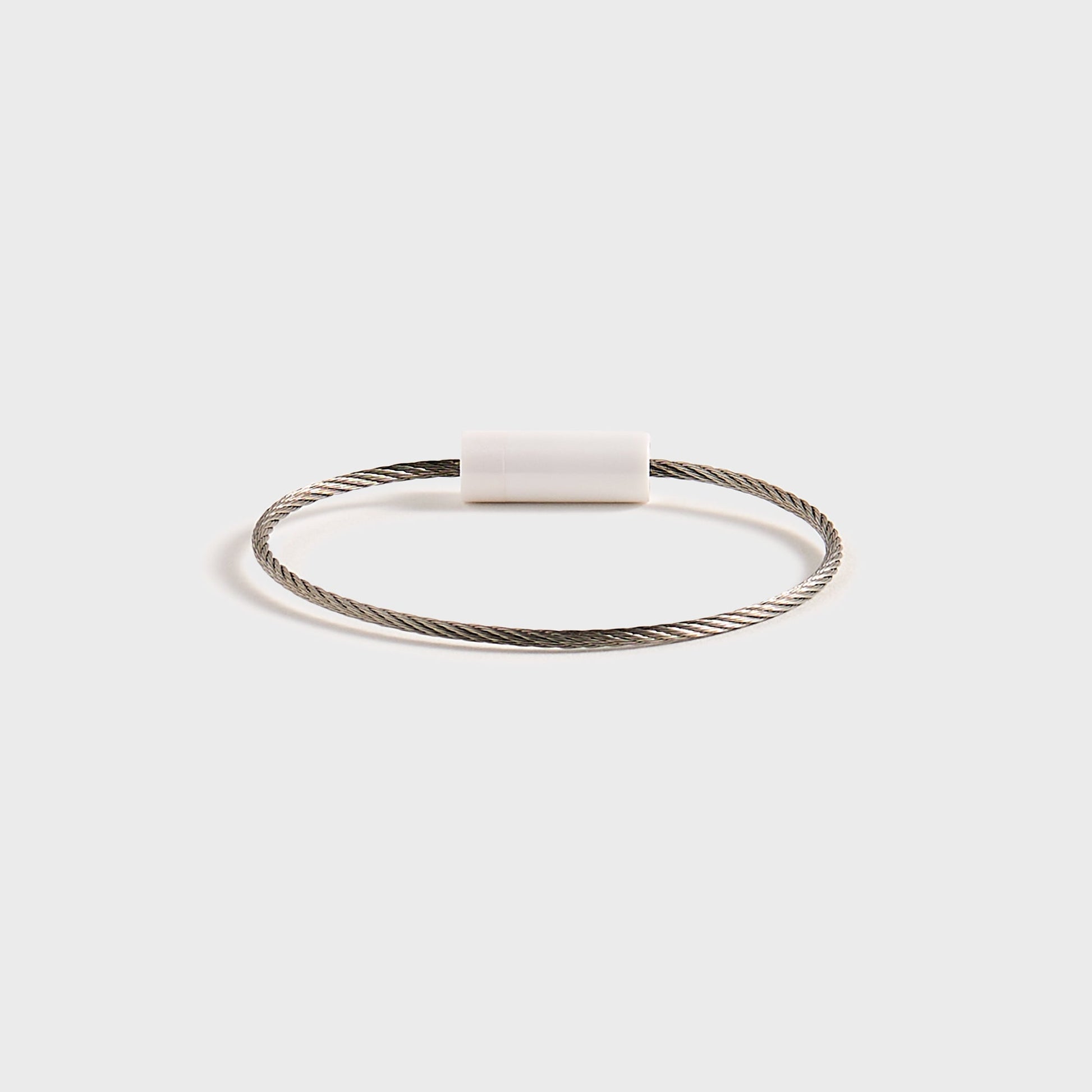 Men Kith Le Gramme 5g Brushed White Ceramic Cable Bracelet - White