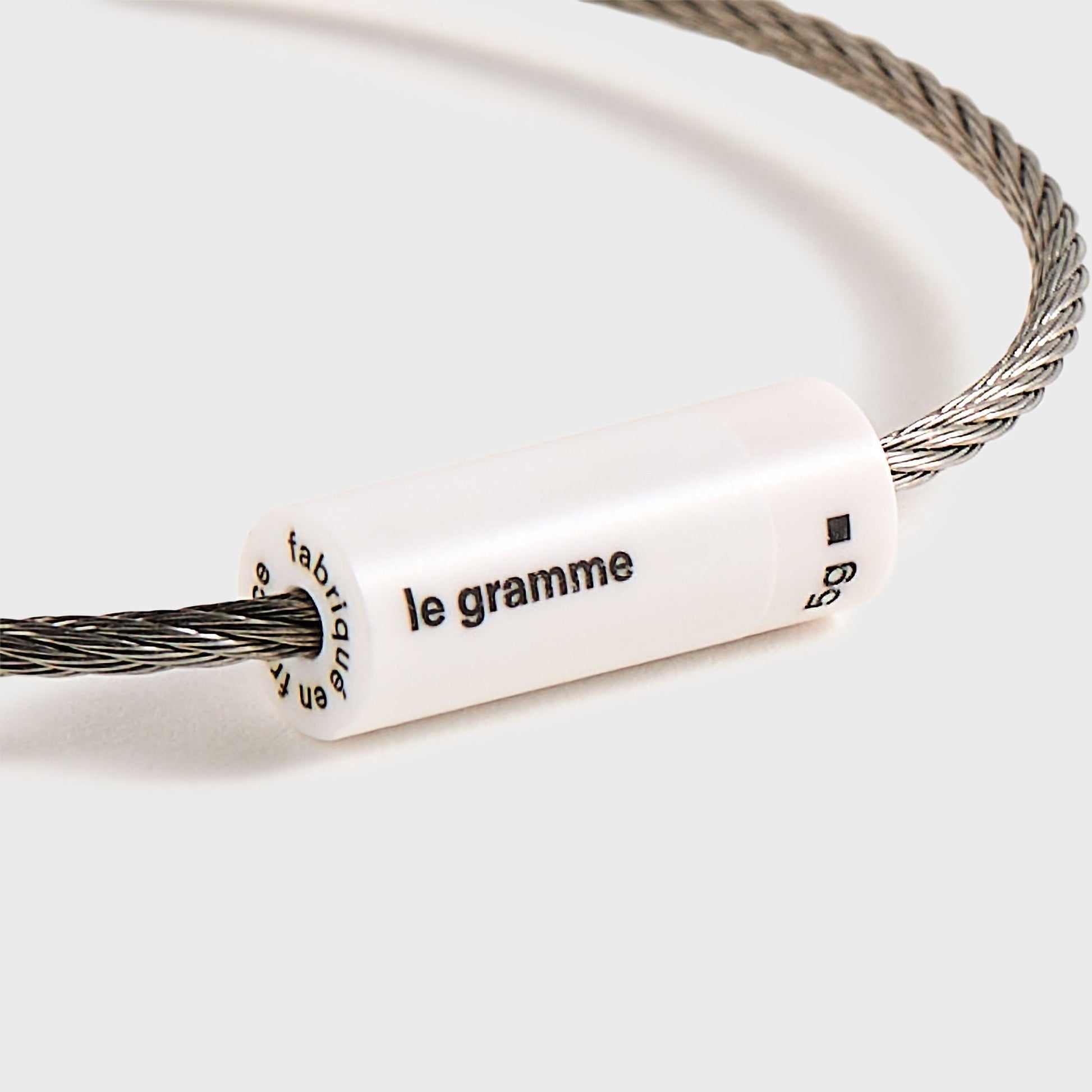 Men Kith Le Gramme 5g Brushed White Ceramic Cable Bracelet - White