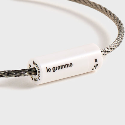 Men Kith Le Gramme 5g Brushed White Ceramic Cable Bracelet - White