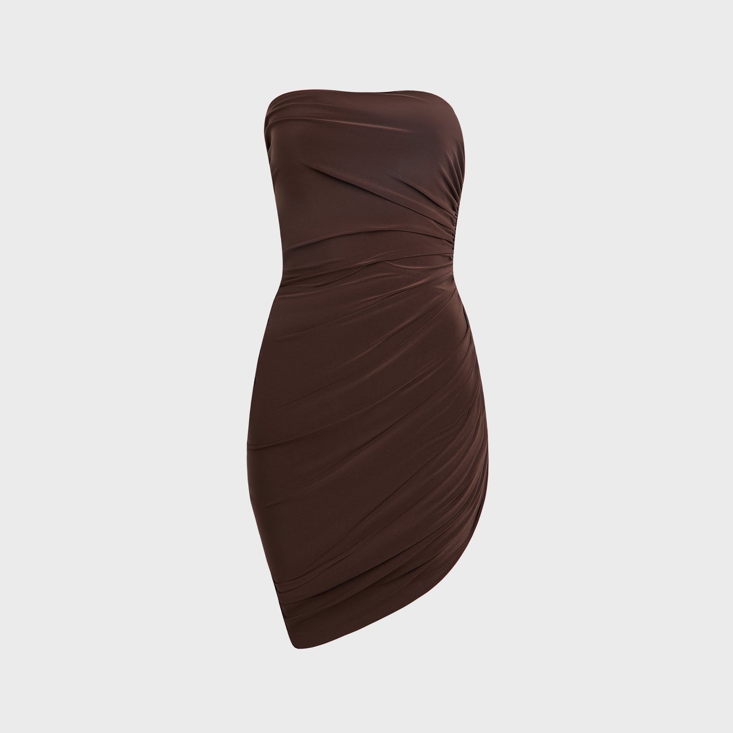 Women Kith Norma Kamali Strapless Diana Pickleball Dress - Chocolate