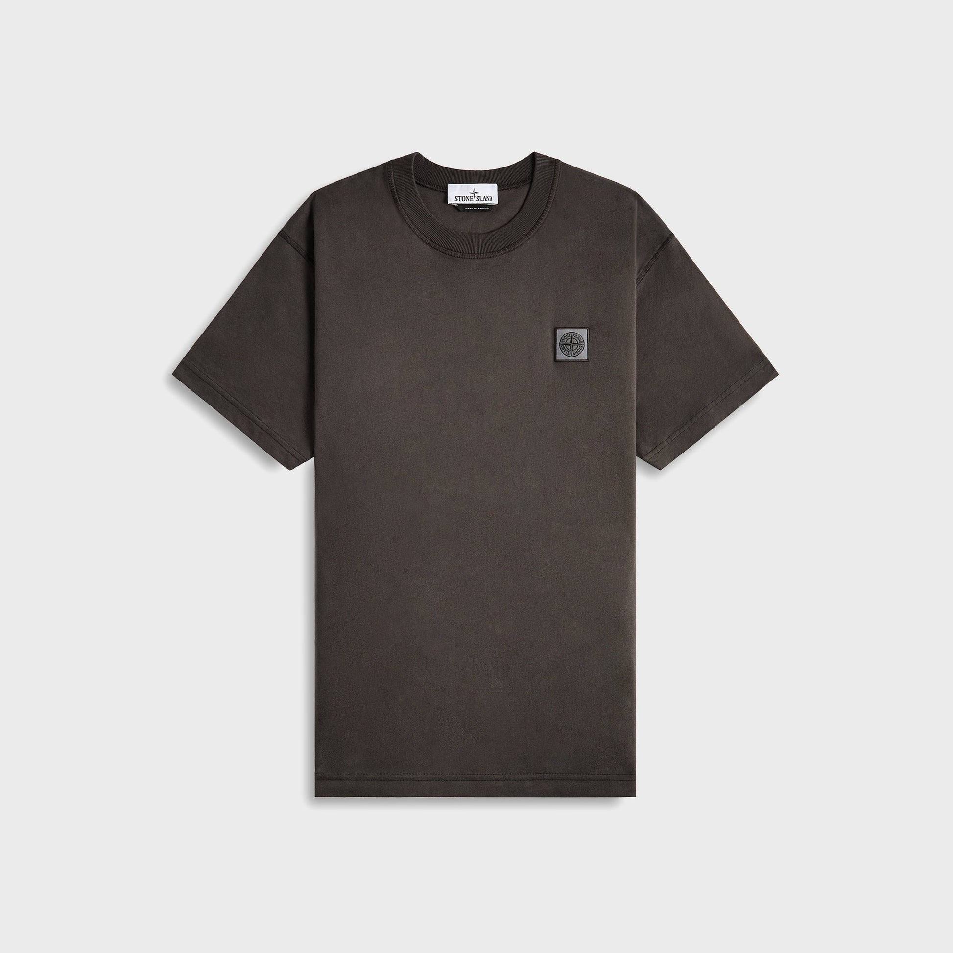 Men Kith Stone Island Garment Dyed Tee - Charcoal