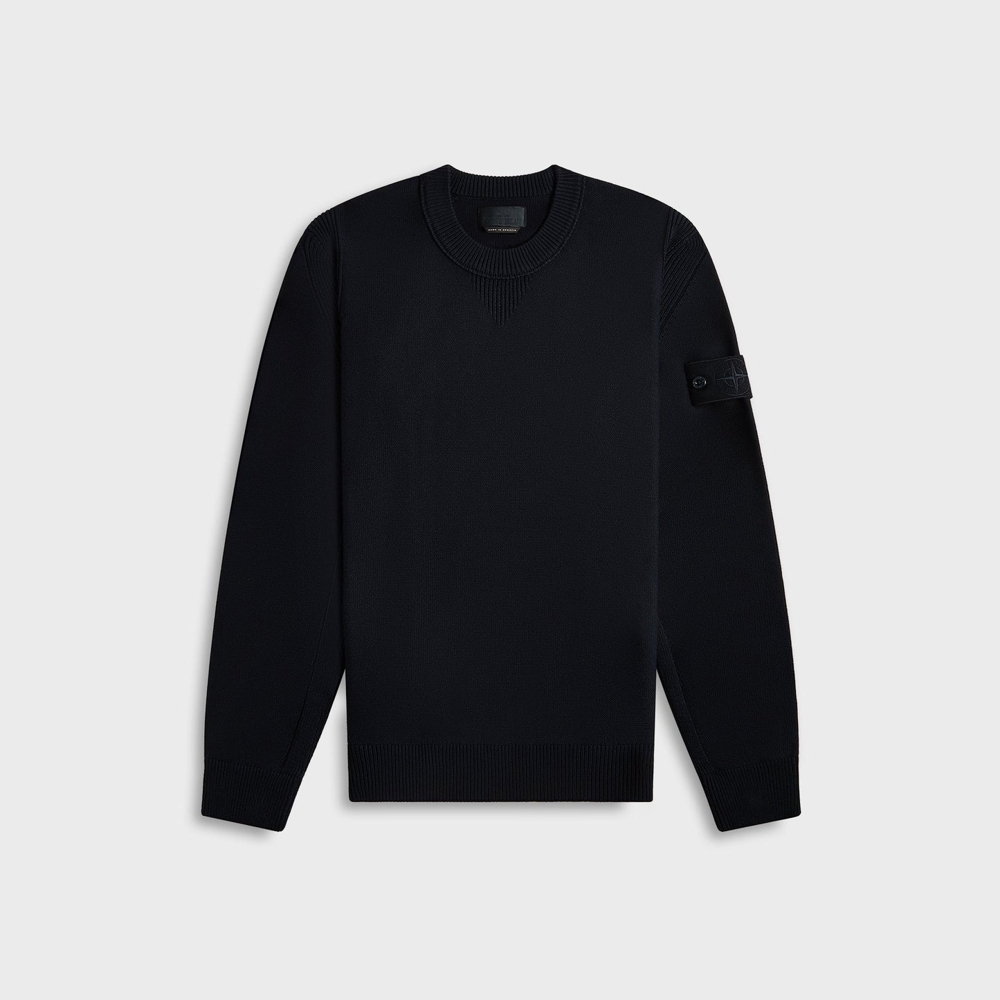 Men Kith Stone Island Cotton Cashmere Ghost Piece Crewneck - Navy Blue