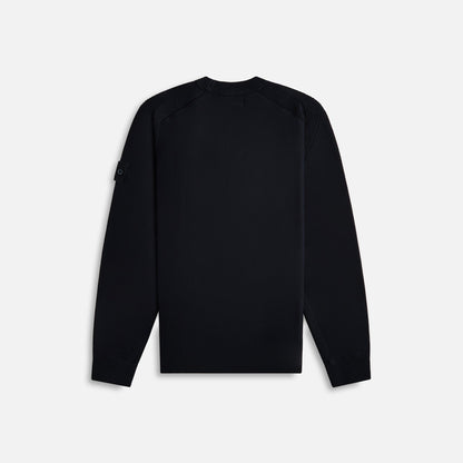 Men Kith Stone Island Cotton Cashmere Ghost Piece Crewneck - Navy Blue