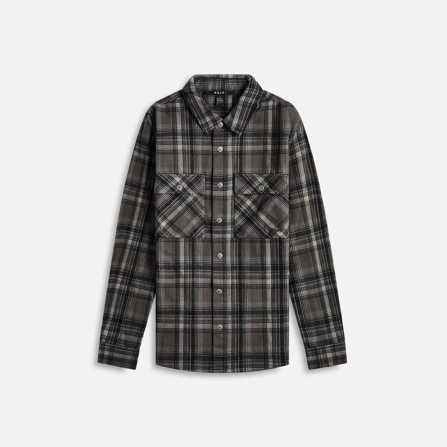 Men Kith Ksubi Snakebite Shirt - Check Charcoal