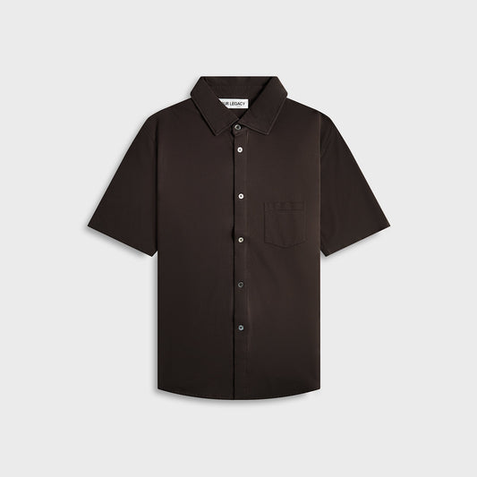 Men Kith Our Legacy Analog Shirt - Deep Brown Super Mall Piquet