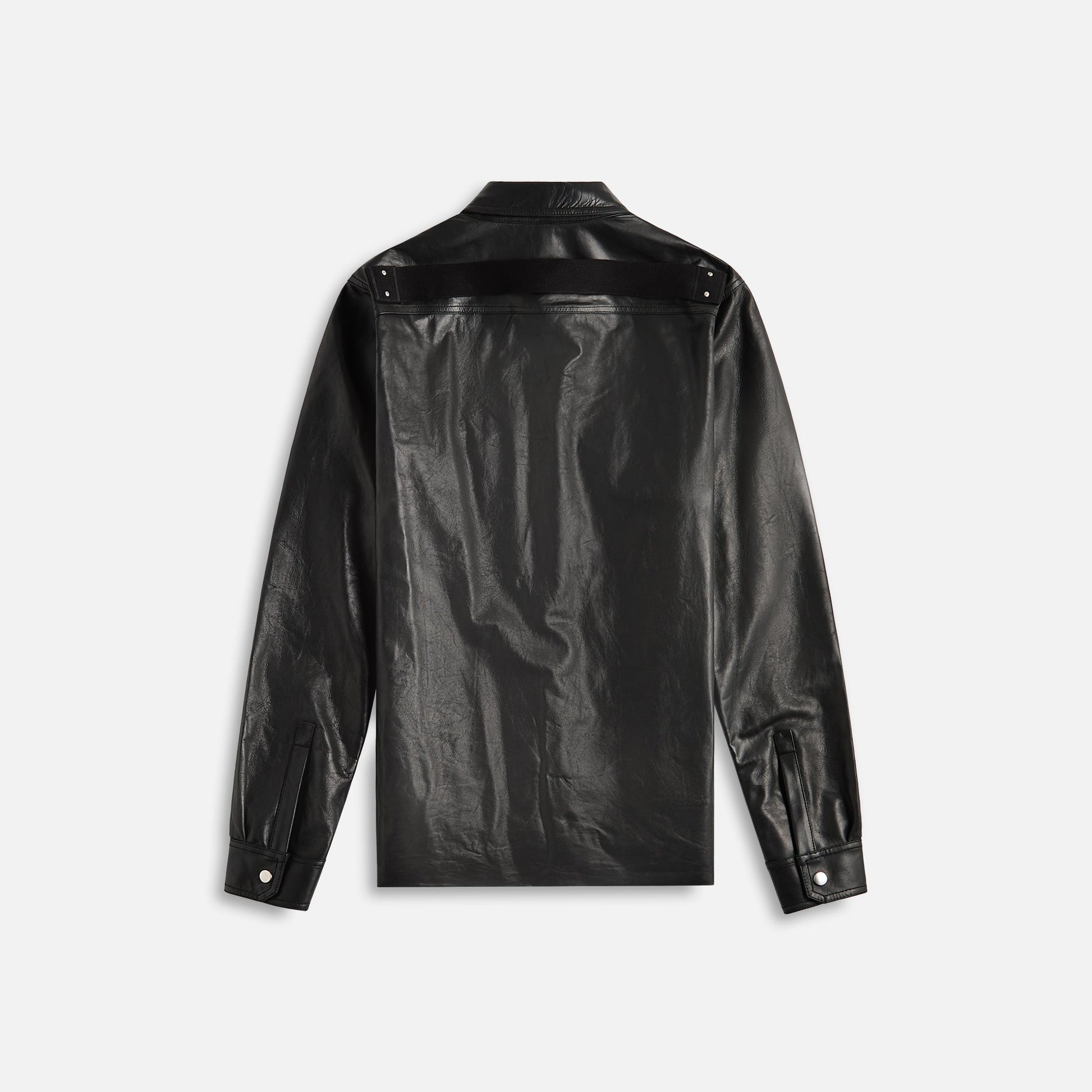 Men Kith Rick Owens Giacca In Pelle Outershirt - Black