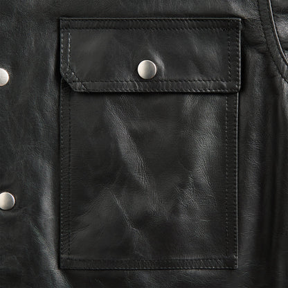 Men Kith Rick Owens Giacca In Pelle Outershirt - Black