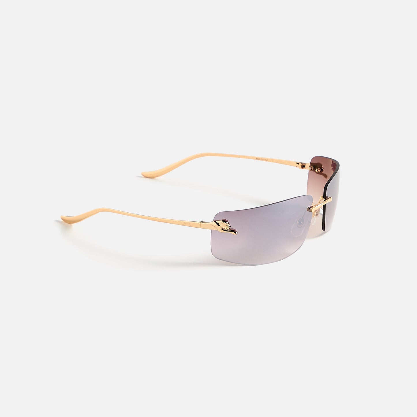 Men Kith Cartier Panthere Square Sunglasses - Gold / Red